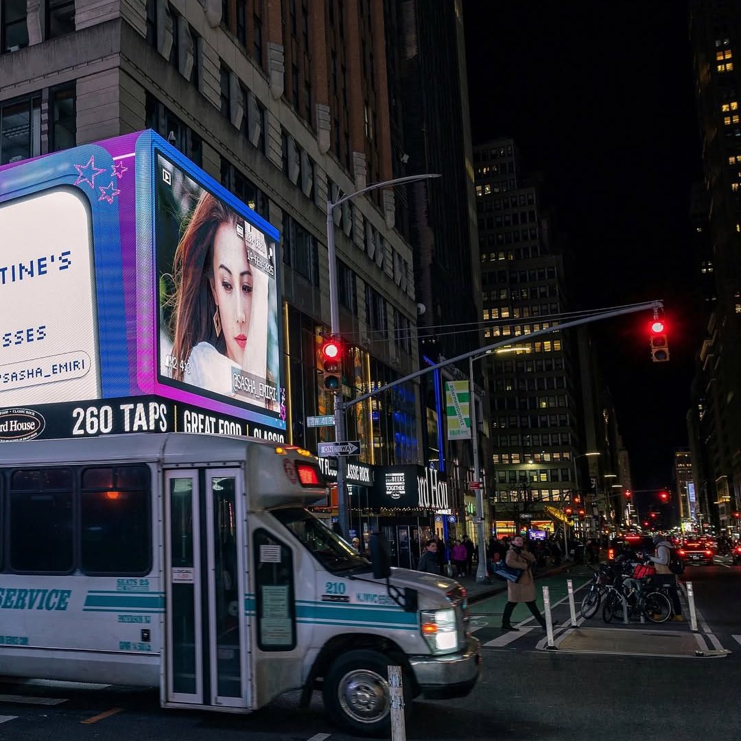 Sasha Emiri Times Square billboard